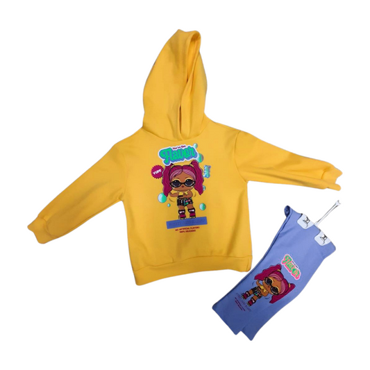 Sunshine Groove Hoodie & Jogger Set for 4 to 6 years
